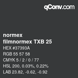 Code couleur: normex - filmnormex TXB 25 | qconv.com