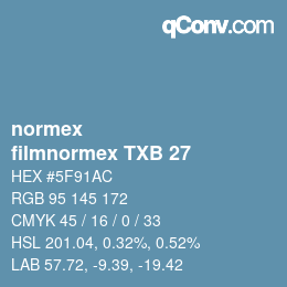 Farbcode: normex - filmnormex TXB 27 | qconv.com