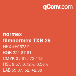 Farbcode: normex - filmnormex TXB 28 | qconv.com