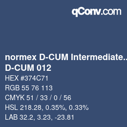 Color code: normex D-CUM Intermediate Grade - D-CUM 012 | qconv.com