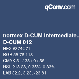 Farbcode: normex D-CUM Intermediate Grade - D-CUM 012 | qconv.com