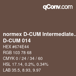 Farbcode: normex D-CUM Intermediate Grade - D-CUM 014 | qconv.com