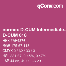 Color code: normex D-CUM Intermediate Grade - D-CUM 018 | qconv.com