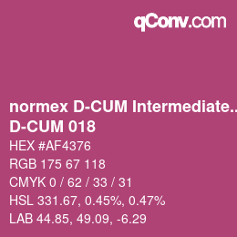 Code couleur: normex D-CUM Intermediate Grade - D-CUM 018 | qconv.com