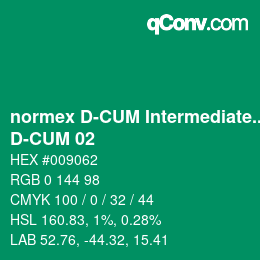 カラーコード: normex D-CUM Intermediate Grade - D-CUM 02 | qconv.com