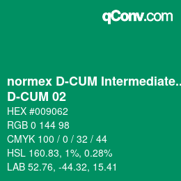 カラーコード: normex D-CUM Intermediate Grade - D-CUM 02 | qconv.com