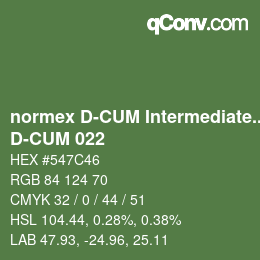 カラーコード: normex D-CUM Intermediate Grade - D-CUM 022 | qconv.com