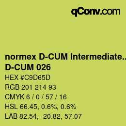 Farbcode: normex D-CUM Intermediate Grade - D-CUM 026 | qconv.com