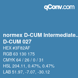 カラーコード: normex D-CUM Intermediate Grade - D-CUM 027 | qconv.com