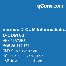 カラーコード: normex D-CUM Intermediate Grade - D-CUM 03 | qconv.com
