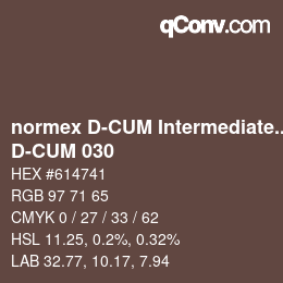 カラーコード: normex D-CUM Intermediate Grade - D-CUM 030 | qconv.com