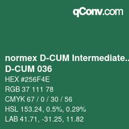 Farbcode: normex D-CUM Intermediate Grade - D-CUM 036 | qconv.com