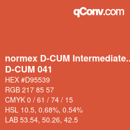 Color code: normex D-CUM Intermediate Grade - D-CUM 041 | qconv.com