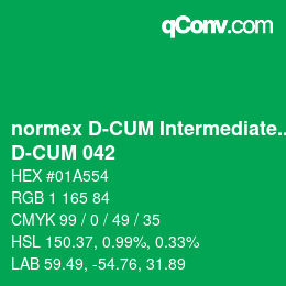 Farbcode: normex D-CUM Intermediate Grade - D-CUM 042 | qconv.com