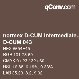 カラーコード: normex D-CUM Intermediate Grade - D-CUM 043 | qconv.com