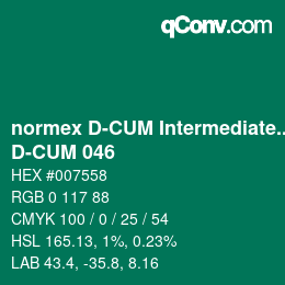 Farbcode: normex D-CUM Intermediate Grade - D-CUM 046 | qconv.com