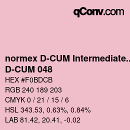 カラーコード: normex D-CUM Intermediate Grade - D-CUM 048 | qconv.com