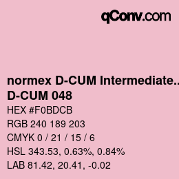 カラーコード: normex D-CUM Intermediate Grade - D-CUM 048 | qconv.com