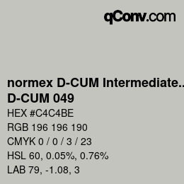 カラーコード: normex D-CUM Intermediate Grade - D-CUM 049 | qconv.com