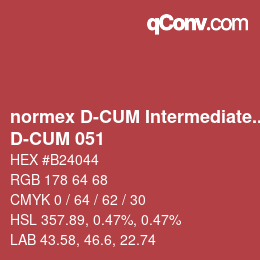 Farbcode: normex D-CUM Intermediate Grade - D-CUM 051 | qconv.com