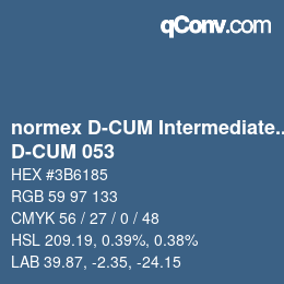 Code couleur: normex D-CUM Intermediate Grade - D-CUM 053 | qconv.com