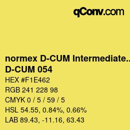 カラーコード: normex D-CUM Intermediate Grade - D-CUM 054 | qconv.com