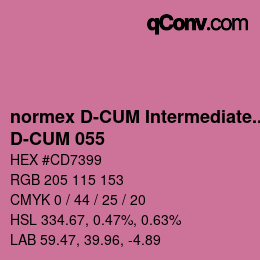 Code couleur: normex D-CUM Intermediate Grade - D-CUM 055 | qconv.com