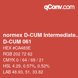 カラーコード: normex D-CUM Intermediate Grade - D-CUM 061 | qconv.com