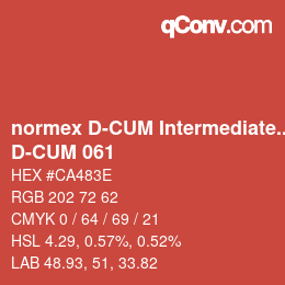 カラーコード: normex D-CUM Intermediate Grade - D-CUM 061 | qconv.com