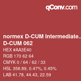 カラーコード: normex D-CUM Intermediate Grade - D-CUM 062 | qconv.com