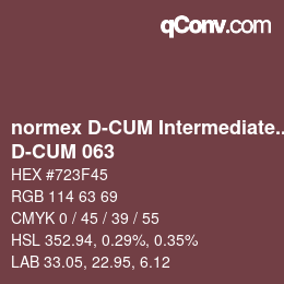 カラーコード: normex D-CUM Intermediate Grade - D-CUM 063 | qconv.com