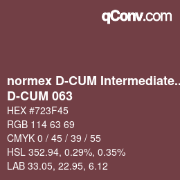 カラーコード: normex D-CUM Intermediate Grade - D-CUM 063 | qconv.com