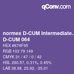 Color code: normex D-CUM Intermediate Grade - D-CUM 064 | qconv.com