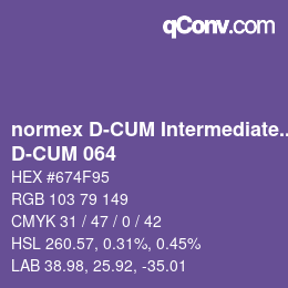 カラーコード: normex D-CUM Intermediate Grade - D-CUM 064 | qconv.com