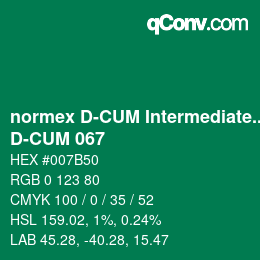 Code couleur: normex D-CUM Intermediate Grade - D-CUM 067 | qconv.com