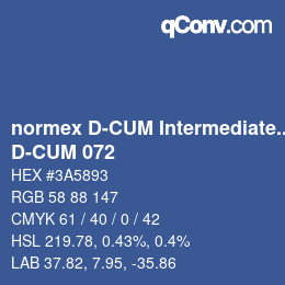 Farbcode: normex D-CUM Intermediate Grade - D-CUM 072 | qconv.com