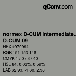 カラーコード: normex D-CUM Intermediate Grade - D-CUM 09 | qconv.com