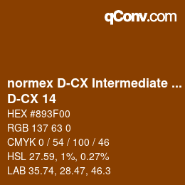 Code couleur: normex D-CX Intermediate Grade - D-CX 14 | qconv.com