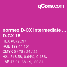 Code couleur: normex D-CX Intermediate Grade - D-CX 18 | qconv.com