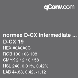 Code couleur: normex D-CX Intermediate Grade - D-CX 19 | qconv.com