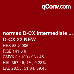 カラーコード: normex D-CX Intermediate Grade - D-CX 22 NEW | qconv.com