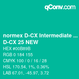 Code couleur: normex D-CX Intermediate Grade - D-CX 25 NEW | qconv.com