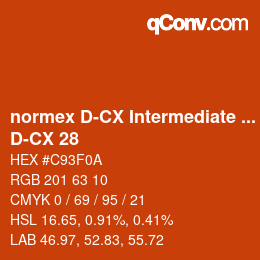 Code couleur: normex D-CX Intermediate Grade - D-CX 28 | qconv.com