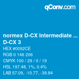 Código de color: normex D-CX Intermediate Grade - D-CX 3 | qconv.com