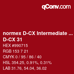 Farbcode: normex D-CX Intermediate Grade - D-CX 31 | qconv.com