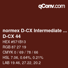 カラーコード: normex D-CX Intermediate Grade - D-CX 44 | qconv.com