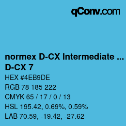 Farbcode: normex D-CX Intermediate Grade - D-CX 7 | qconv.com