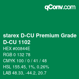 Código de color: starex D-CU Premium Grade - D-CU 1102 | qconv.com