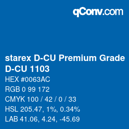 Farbcode: starex D-CU Premium Grade - D-CU 1103 | qconv.com