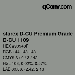 Farbcode: starex D-CU Premium Grade - D-CU 1109 | qconv.com